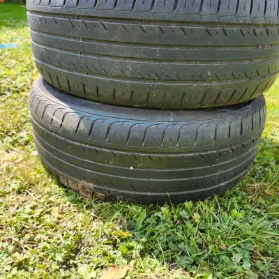 2 tires not great but will pass inspection . Pick up Wilmot Anna co NS Call or text 902 825 8432