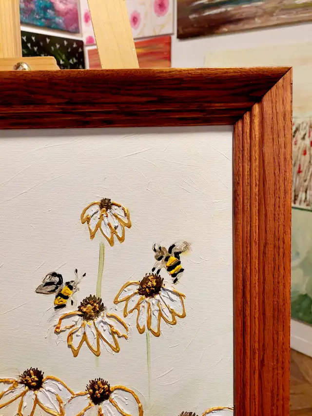 Original Painting, Echinacea, framed in Arts & Collectibles in Hamilton - Image 6