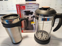 1 l coffeepress & stainless steel travel mug