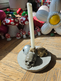  Skulls  Candle Holders
