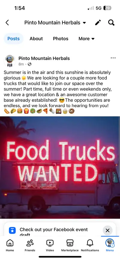 In search of food trucks, wanting a great opportunity in a beautiful and convenient location with a...