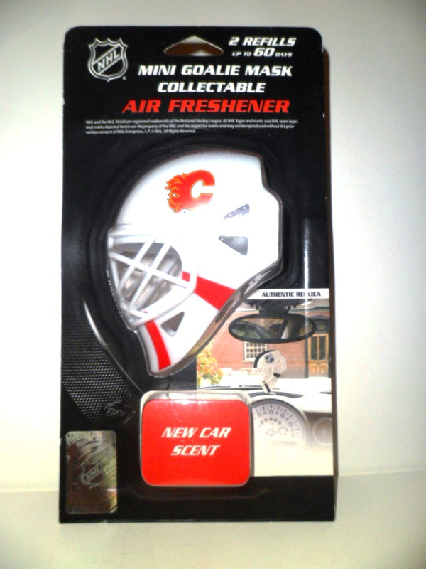 NHL Calgary Flames Mini Goalie Mask Collectable Air Freshener in Other in Calgary