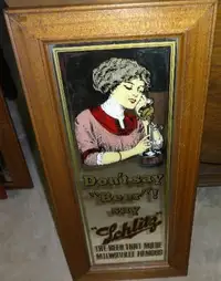 Bar Mirror - 1978 Schlitz beer sign "Don't say beer say Schlitz"