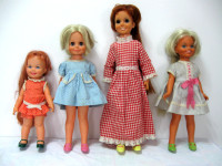 1970s  IDEAL CRISSY DOLL FAMILY..CRISSY/ VELVET/ DINA/CINNAMON.