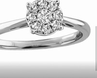 PARIS JEWELLERS Solitaire 0.24 Ctw Diamond 14k White Gold Ring -