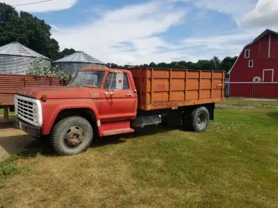 Good running order. Interior is good. Body is good. Grain truck. No papers As is, unsaftied Open to...