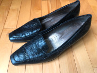 Classic black leather pumps heels lady’s shoes 7.5