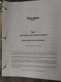 955 Triumph Tiger Motorcycle Service Manual