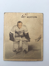 ROY WORTERS …. 1933-34 Ice Kings … ROOKIE CARD …. poor condition