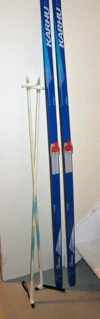Woman’s Cross-Country Skis and Poles
