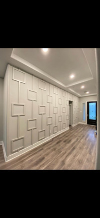 Painters professional wainscoting accent wall painting