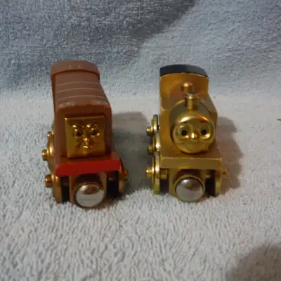 Thomas the tank engine..percy..60 year limited edition. bronze diesel and gold thomas...good shape a...