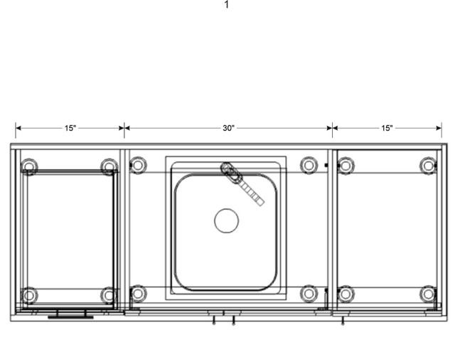 60 Inch Kitchen Island with 15 inch drawers and sink cabinet in Cabinets & Countertops in Markham / York Region - Image 3