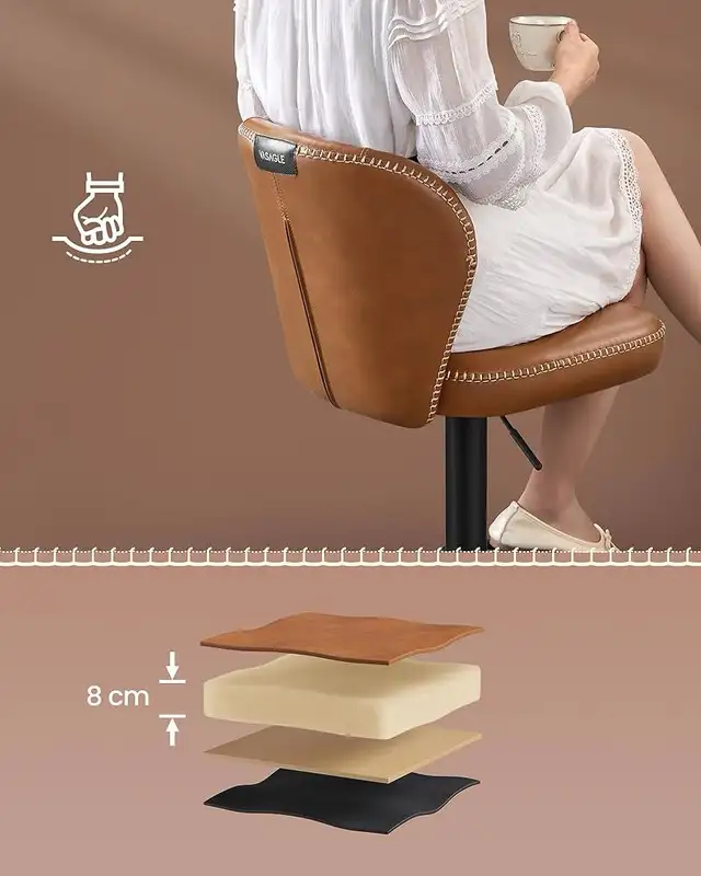 360° Swivel Bar Stool Set Height Adjustable Bar Stool in Chairs & Recliners in Markham / York Region - Image 8