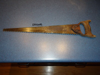 Vintage Double Edged Saw (Tree Pruning), 22 In, With Wood Cover