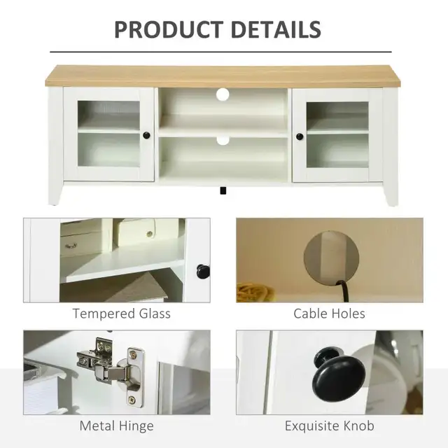 Wood TV cabinet, Fireplace TV Stand for TVs up to 60"  in TV Tables & Entertainment Units in Markham / York Region - Image 7