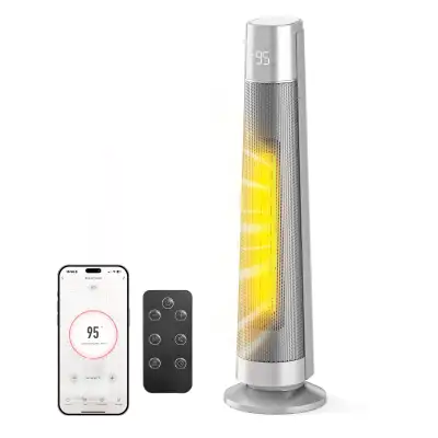 Brand FLANUR Colour Silver Form factor Tower Indoor/Outdoor usage Indoor Power source Electric Room...