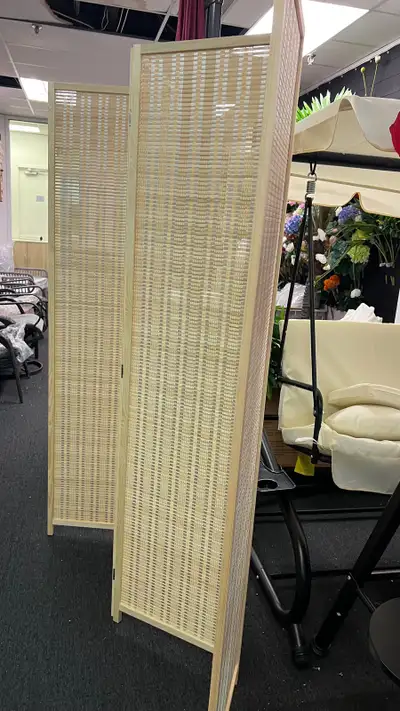 Woven Bamboo Room Divider, 4 Panel Folding Indoor Privacy Screen, View more