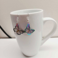 Iridescent Butterfly Earrings 