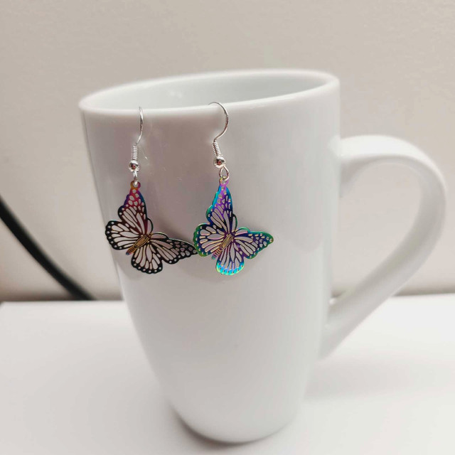 Iridescent Butterfly Earrings  in Jewellery & Watches in Belleville