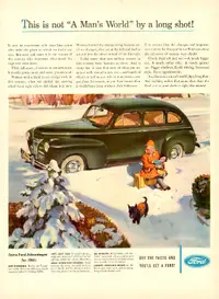 Large (10 ¼ x 14) color magazine ad for 1941 Ford Automobile
