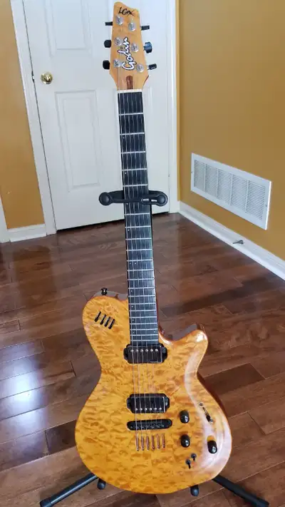 Godin LGX-SA Synth Access Electric Guitar AAA Flame Maple Top, View more