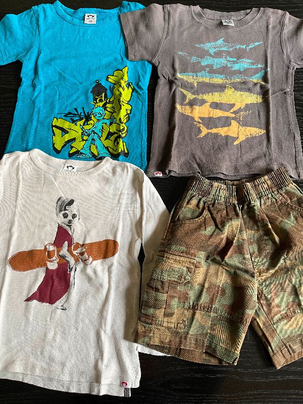 Boys Bundle Size 4 Years APPAMAN brand T-shirts and Cargo Shorts in Clothing - 4T in City of Toronto