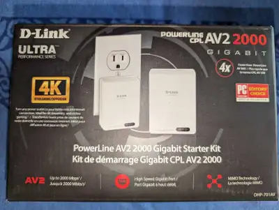D-Link Powerline AV2 2000 Gigabit Starter Kit, View more