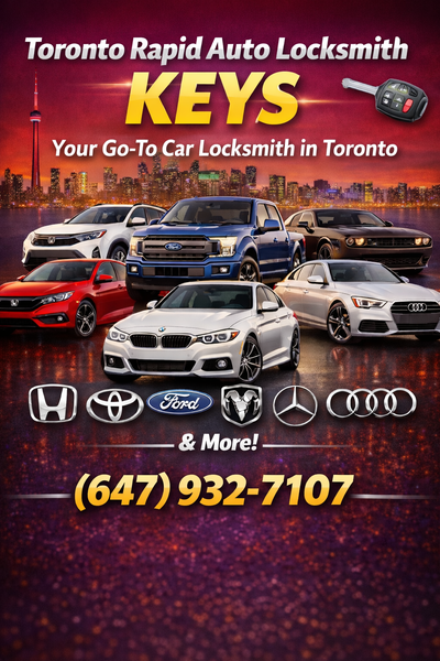 Toronto Rapid Auto Locksmith – Your Go-To Car Locksmith in Toronto Call Now: (647) 932-7107 Getting...