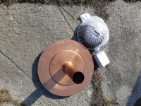 2 new 18" solid copper flat roof drains