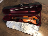 1/10th size Euro “Basic Antiqued” Violin, Bow and Case!