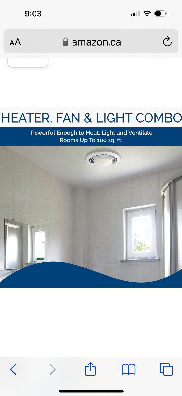 Bathroom fan/heater NuTone 9093WH Deluxe dans Éclairage intérieur et plafonniers  à Ville de Montréal - Image 4
