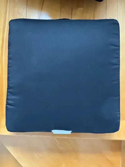 Black outdoor deep seat chair cushion (x2), View more