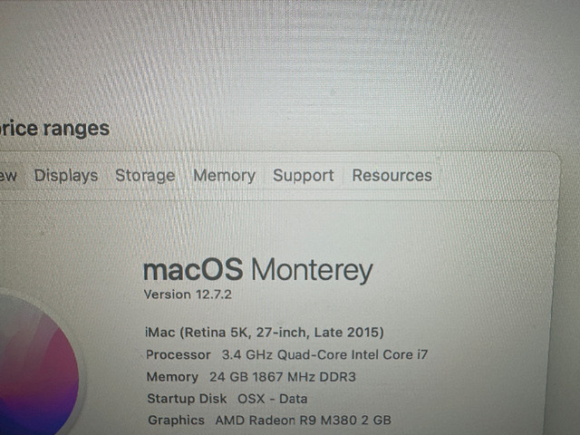 iMac ️ 27” 2015, upgraded (i7-6700k, 24GB Ram, 2TB SSD) dans Ordinateurs de bureau  à Ville de Montréal