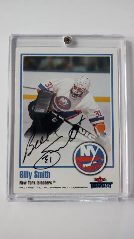 2002-03 Fleer Throwbacks Autograph Billy Smith Islanders Signed63234884877953120