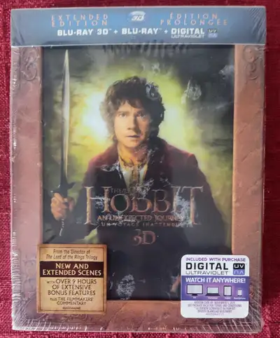 Sealed The Hobbit: an Unexpected Journey 5-Disc Set,Blu-ray 3D, View more