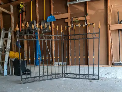 Iron fence with gate
