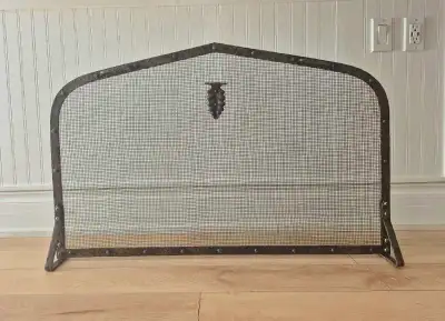 Arts & Craft Hand Hammered Wroght Iron Fire screen , View more