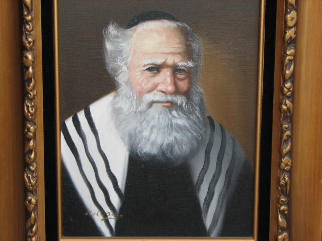 Three Original Rabbi Paintings from David Pelbam in Arts & Collectibles in Stratford - Image 4