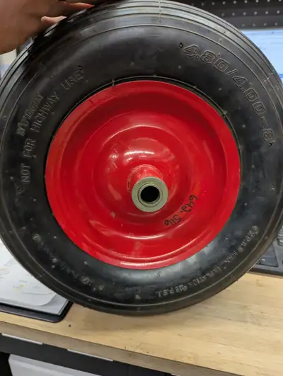 New Old Stock - Part # 642-516 | Docap 16" Wheelbarrow Wheel With 4.80/4.00-8 Tire & Tube - Pneumati...
