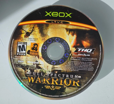 Like New Game Disk Only Full Spectrum Warrior Xbox $12, View more