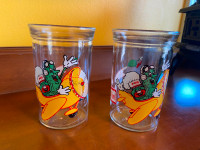 Set of 2 Vintage Bick’s Pickles Tumbler Jar Advertising Glasses