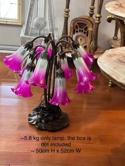 "They don’t make vintage J.J. Peng lily lamps like this anymore , View more