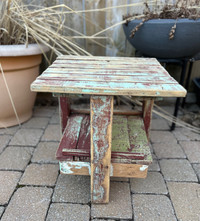 Rustique vintage table t’appoint extérieur intérieur