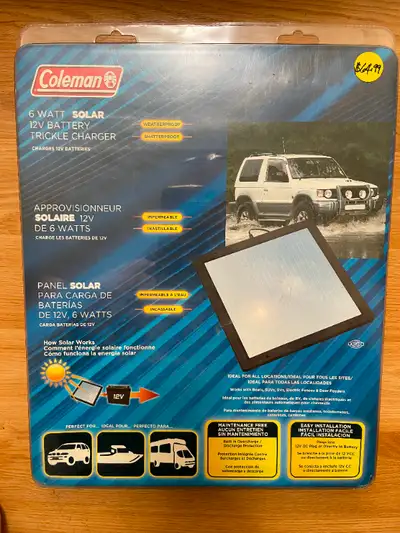 Solar Panels 12v - 6Watt Battery Charger Size 13” x 14” comes with: • 4 pre-cut holes for installati...