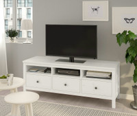 HEMNES - meuble TV et huche teintés blanc