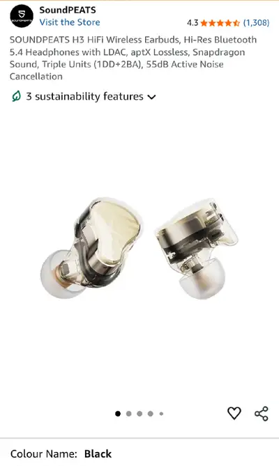 SoundPEATS H3 Wireless Earbuds, View more