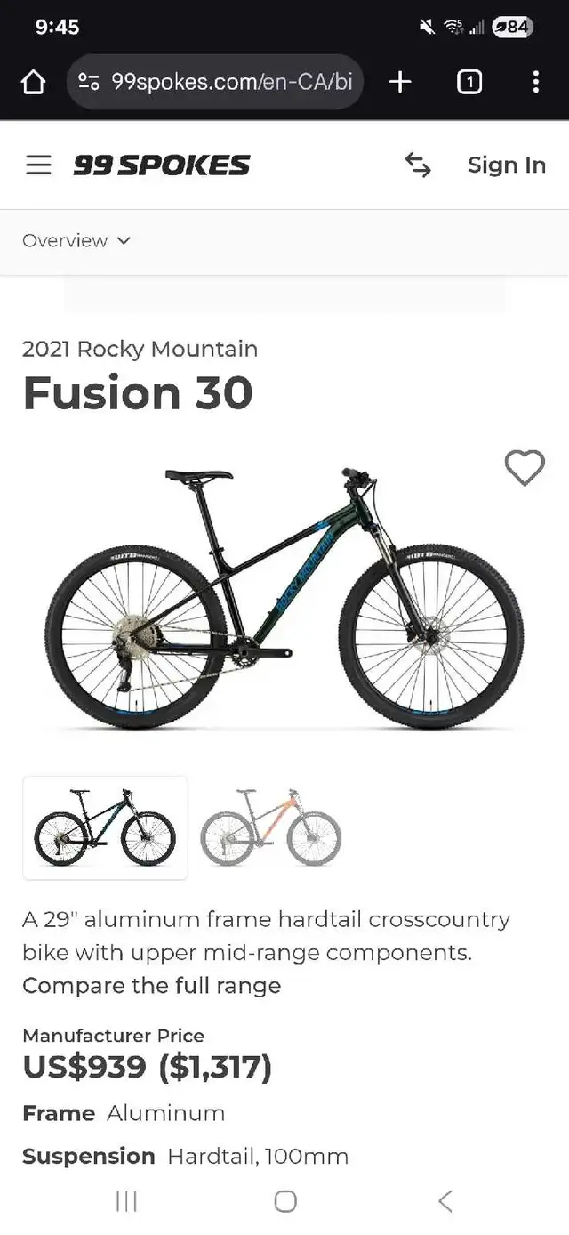 Rocky Mountain Fusion 30 Small in Mountain in Markham / York Region - Image 2