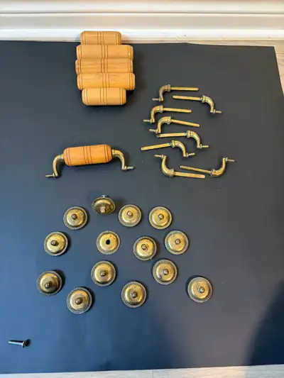 Vintage Brass & Wood Furniture Hardware – Made in Canada, View more