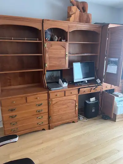 Great for bedroom/office, plenty of drawers and nooks for storage desk has drop down keyboard option...